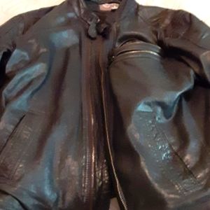 Converse Black Leather Jacket